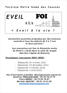 NDC programme année éveil à la foi 2021 2022